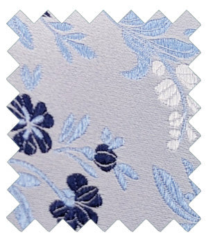 Periwinkle Floral Silk Wedding Swatch