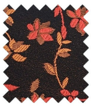 Flaming Red Floral Silk Wedding Swatch