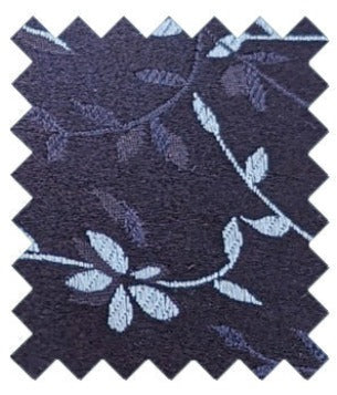 Navy & Blue Floral Silk Wedding Swatch