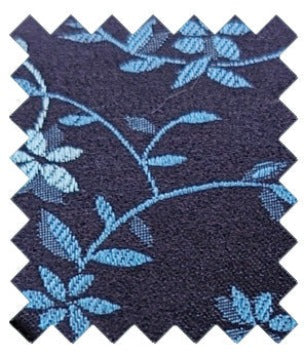 Navy & Teal Floral Silk Wedding Swatch