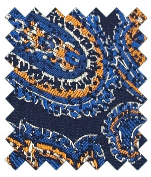 Navy & Yellow Patterned Wedding Swatch