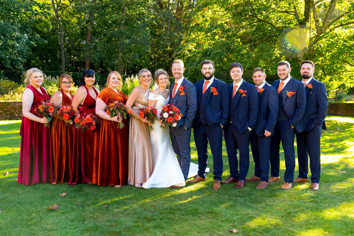 Rust Wedding Tie Swatch Pack