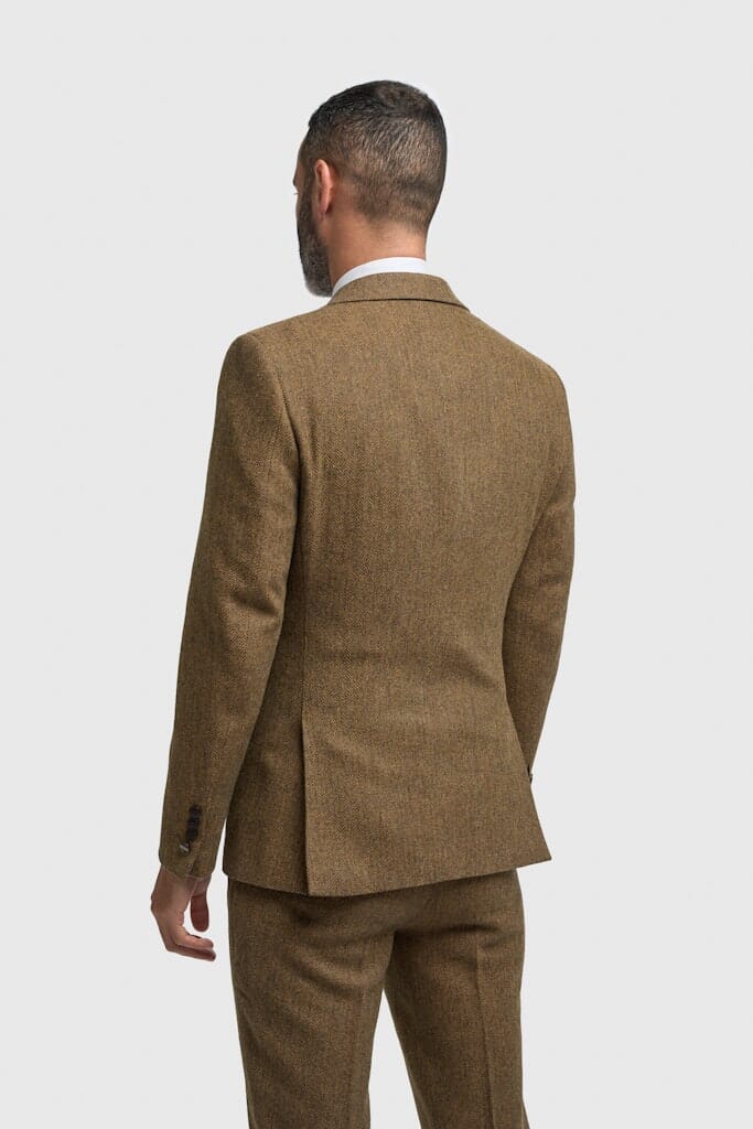 Thomas Brown Herringbone Jacket - Blazers & Jackets - 