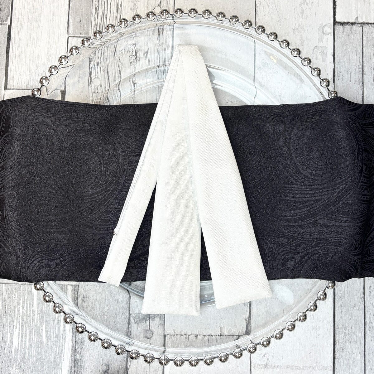 White Silk Twill Batswing Bow Tie - Bow Ties - 