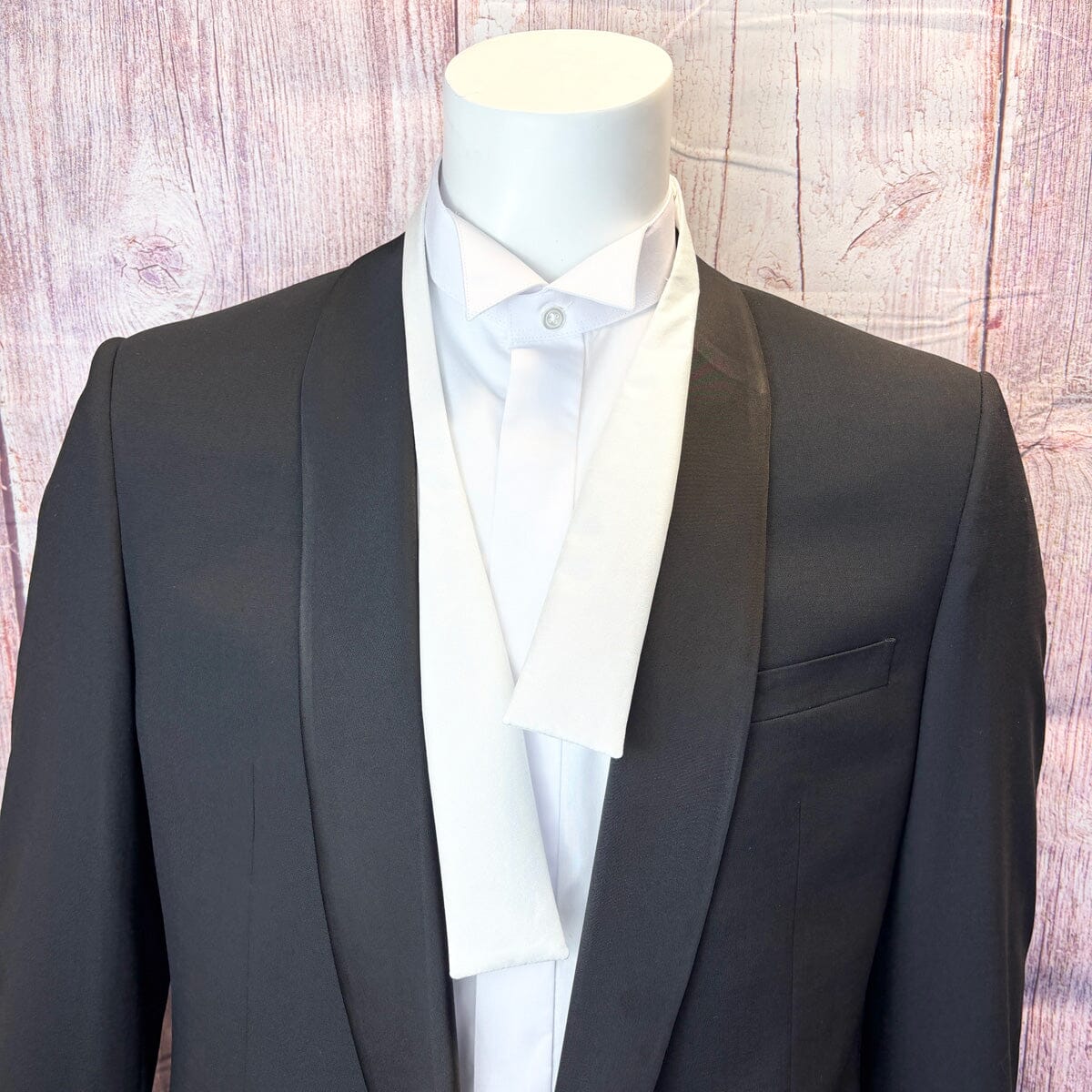 White Silk Twill Batswing Bow Tie - Bow Ties - 