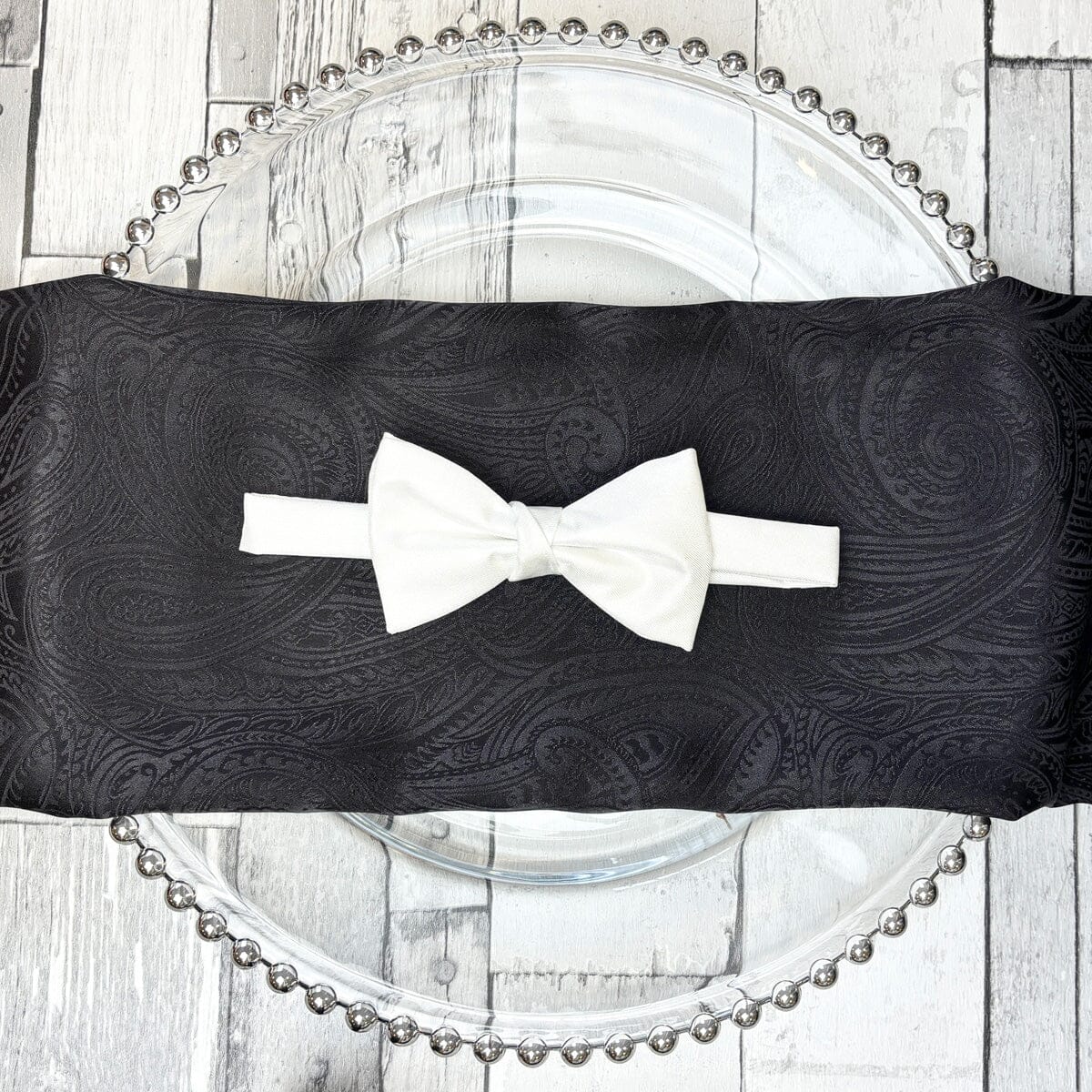 White Silk Twill Bow Tie - Bow Ties - 