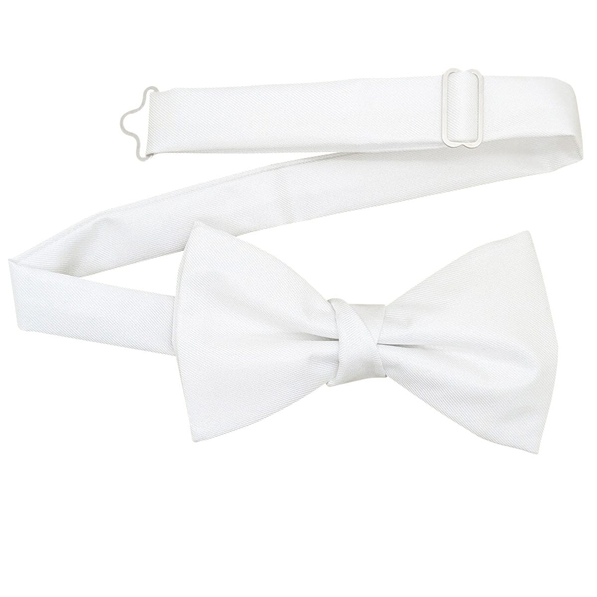 White Silk Twill Bow Tie - Bow Ties - Ready-Tied 