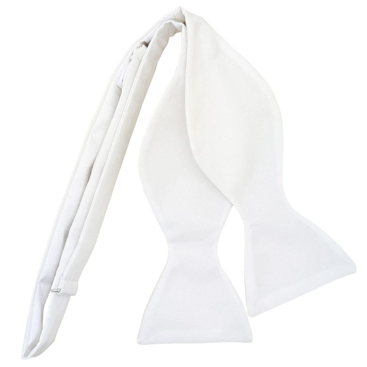 White Silk Twill Bow Tie - Bow Ties - Self-Tie 