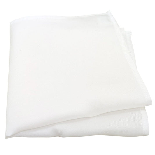 White Silk Twill Handkerchief - Handkerchiefs - 