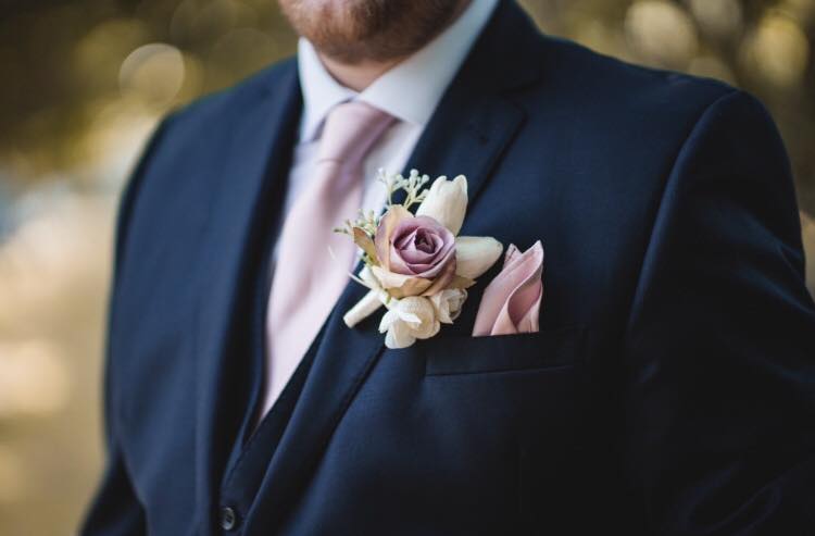 Rose Gold Wedding Tie