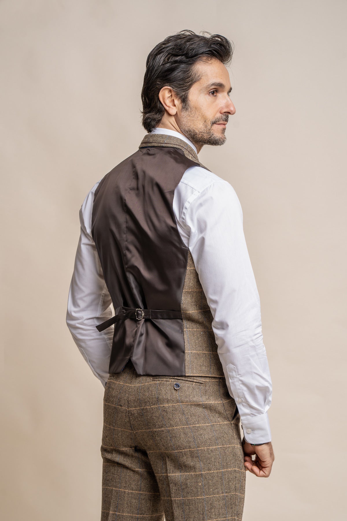 Albert Brown Tweed Waistcoat