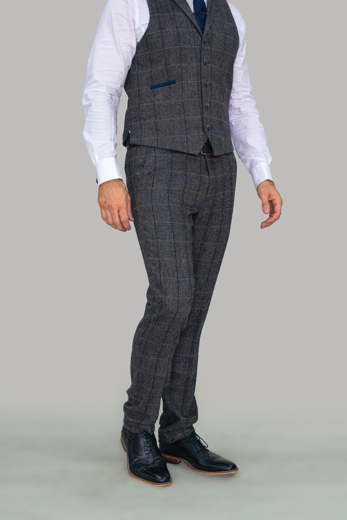 Albert Grey Tweed Suit - Suits - - ThreadPepper
