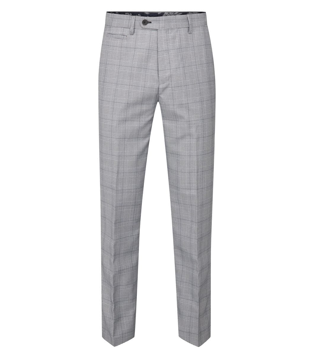 Anello Grey Prince Of Wales Check Trousers - Trousers - - THREADPEPPER