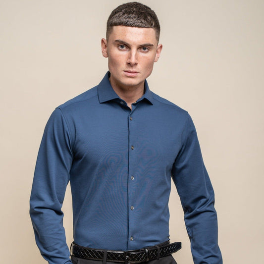 Ashley Blue Shirt - Shirts - S/14.5 - Swagger & Swoon
