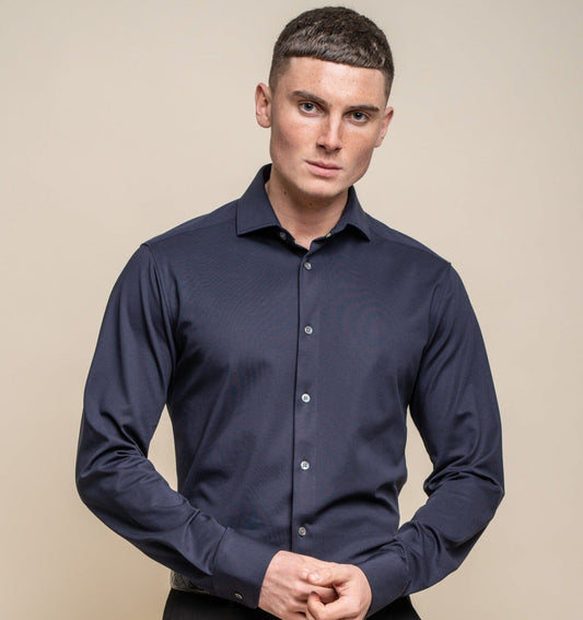 Ashley Navy Shirt - Shirts - S/14.5 - Swagger & Swoon