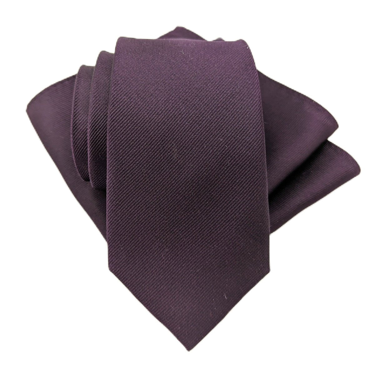 Aubergine Silk Wedding Tie - Wedding Tie - Regular - Swagger & Swoon