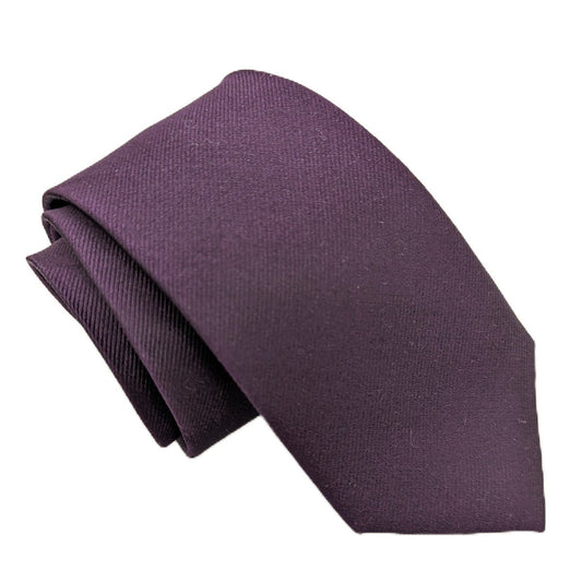 Aubergine Silk Wedding Tie - Wedding Tie - Regular - Swagger & Swoon