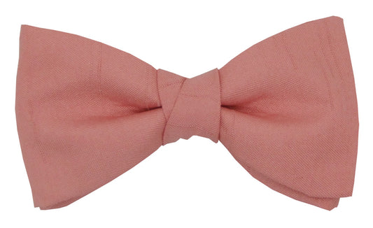 CLEARANCE - Light Coral Shantung Boys Bow Tie