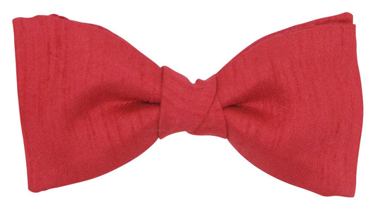 CLEARANCE - Red Shantung Boys Bow Tie