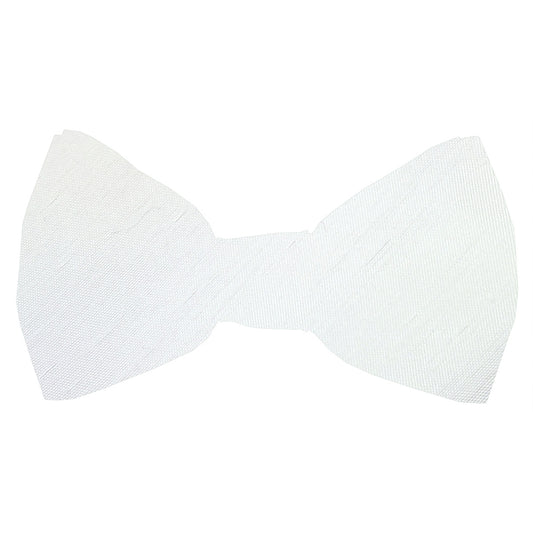 White Shantung Boys Bow Ties