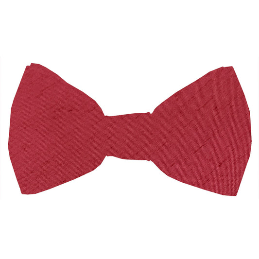 Vermillion Shantung Boys Bow Ties