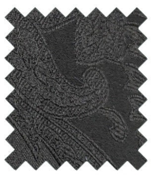 Black Paisley Silk Wedding Swatch - Swatch - - Swagger & Swoon