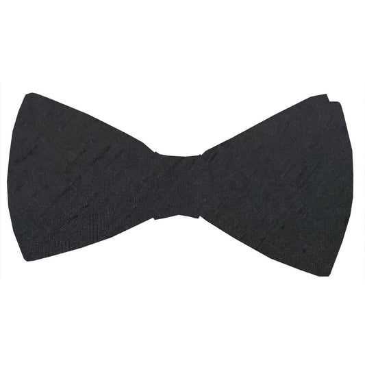 Black Shantung Bow Ties - Wedding Bow Tie - Pre-Tied - Swagger & Swoon