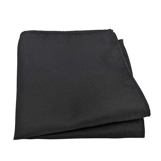 Black Textured Pocket Square - Wedding Pocket Square - - Swagger & Swoon