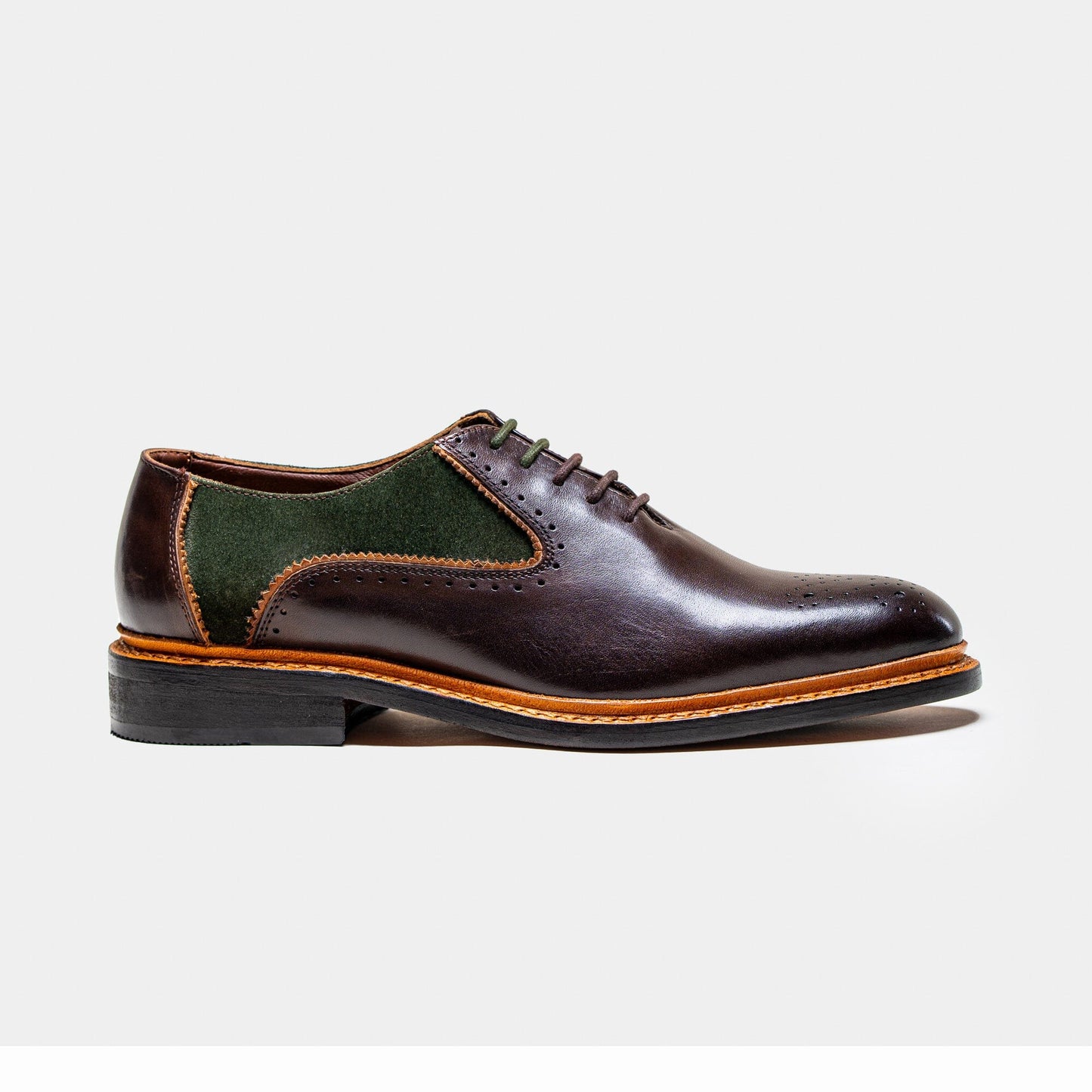 Brentwood Brown & Olive Shoes - Shoes - 7 - THREADPEPPER