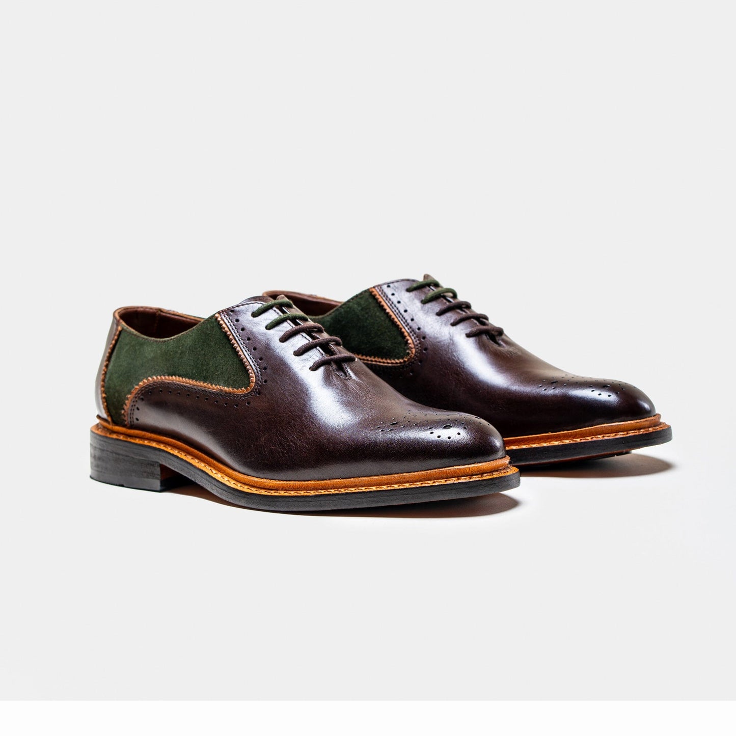 Brentwood Brown & Olive Shoes - Shoes - - THREADPEPPER