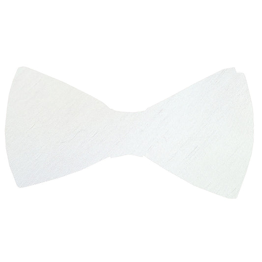 White Shantung Bow Tie