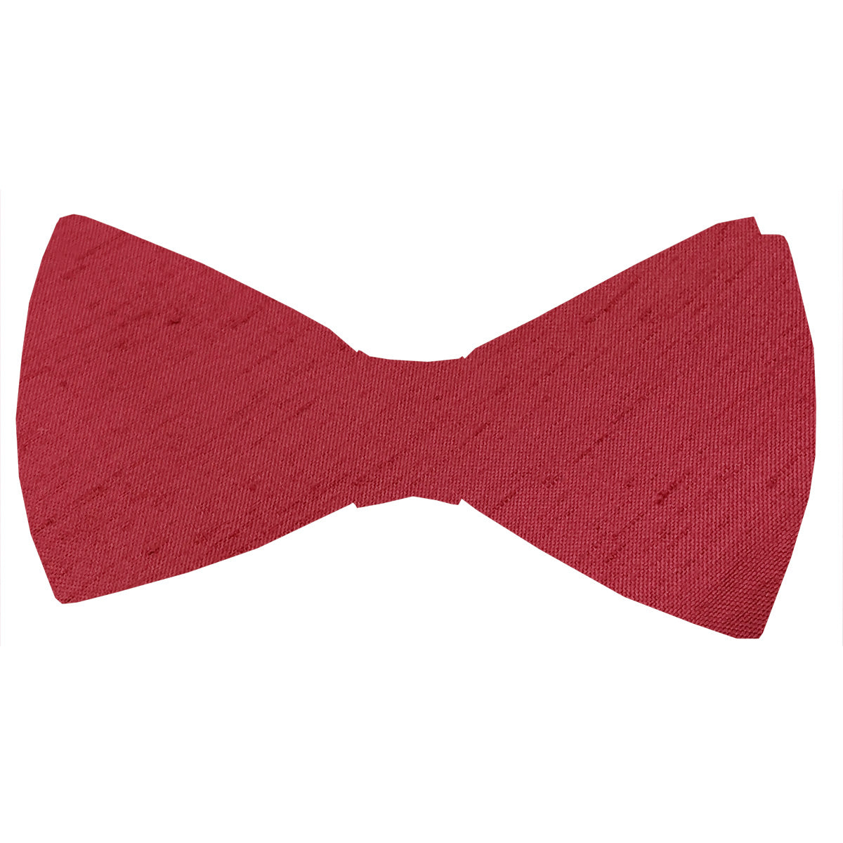 Vermillion Shantung Bow Ties