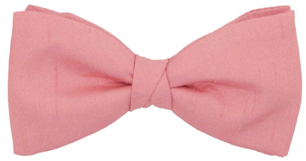 CLEARANCE - Light Coral Shantung Bow Tie