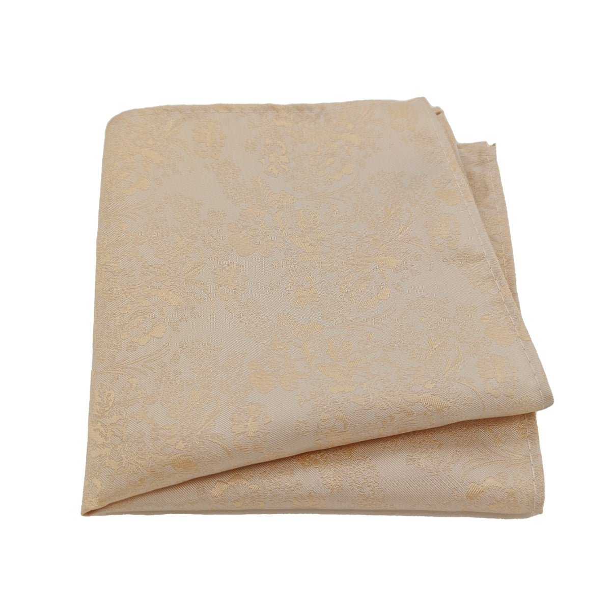 Champagne Floral Pocket Square - Wedding Pocket Square - - Swagger & Swoon