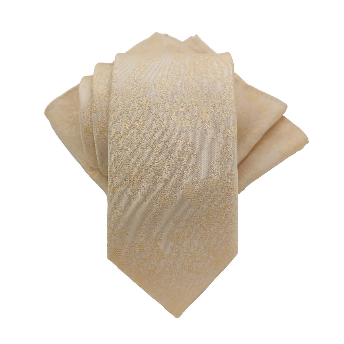 Champagne Floral Pocket Square - Wedding Pocket Square - - Swagger & Swoon