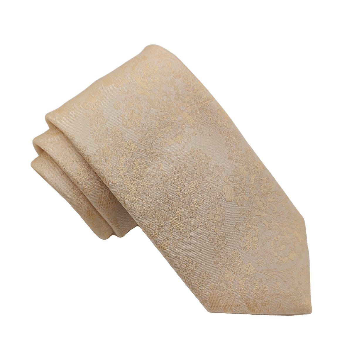 Champagne Floral Wedding Tie - Wedding Tie - Regular - Swagger & Swoon