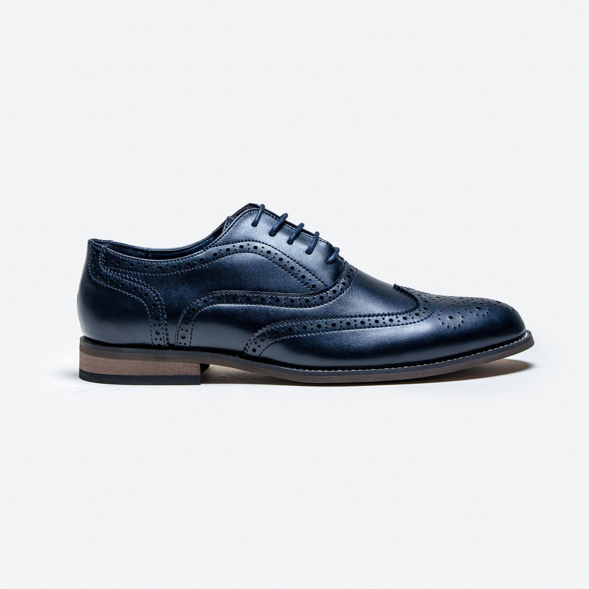 Clark Navy Brogue Shoes - OOS - 2/8/23 - Shoes - 7 - THREADPEPPER