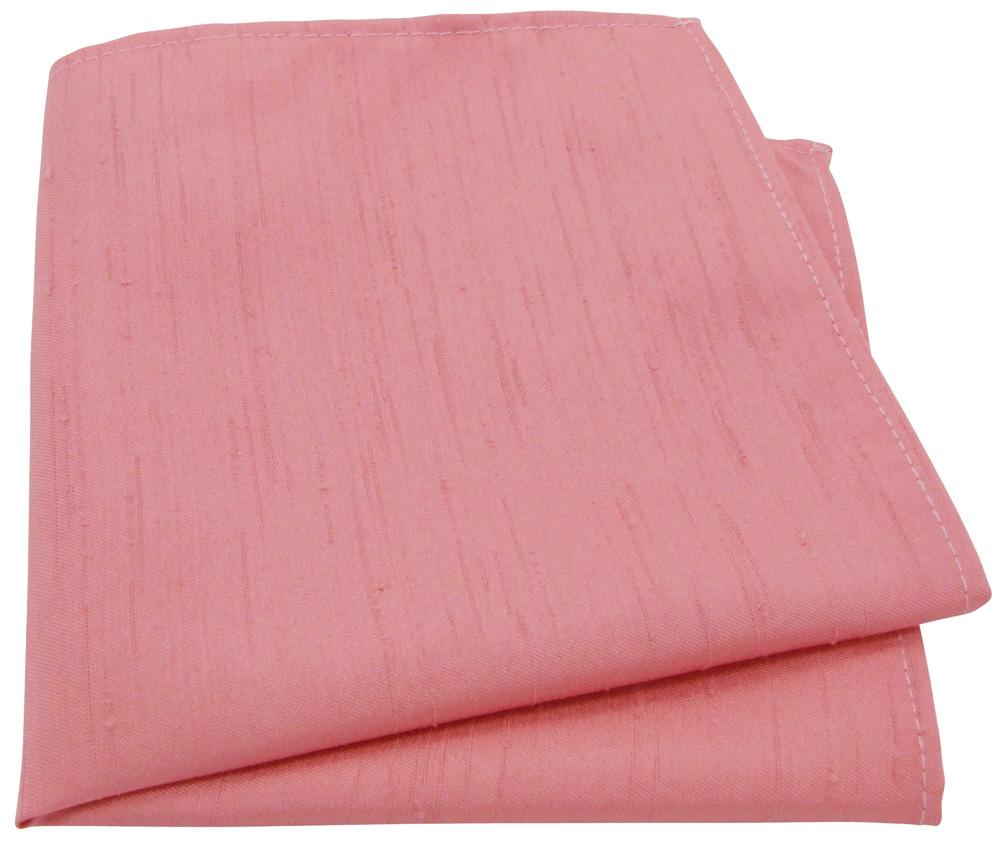 CLEARANCE - Light Coral Shantung Pocket Square - Clearance