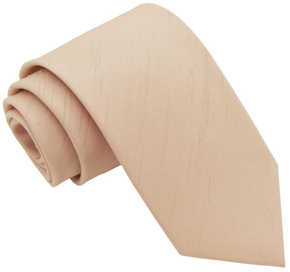 CLEARANCE - Parchment Shantung Skinny Tie - Clearance