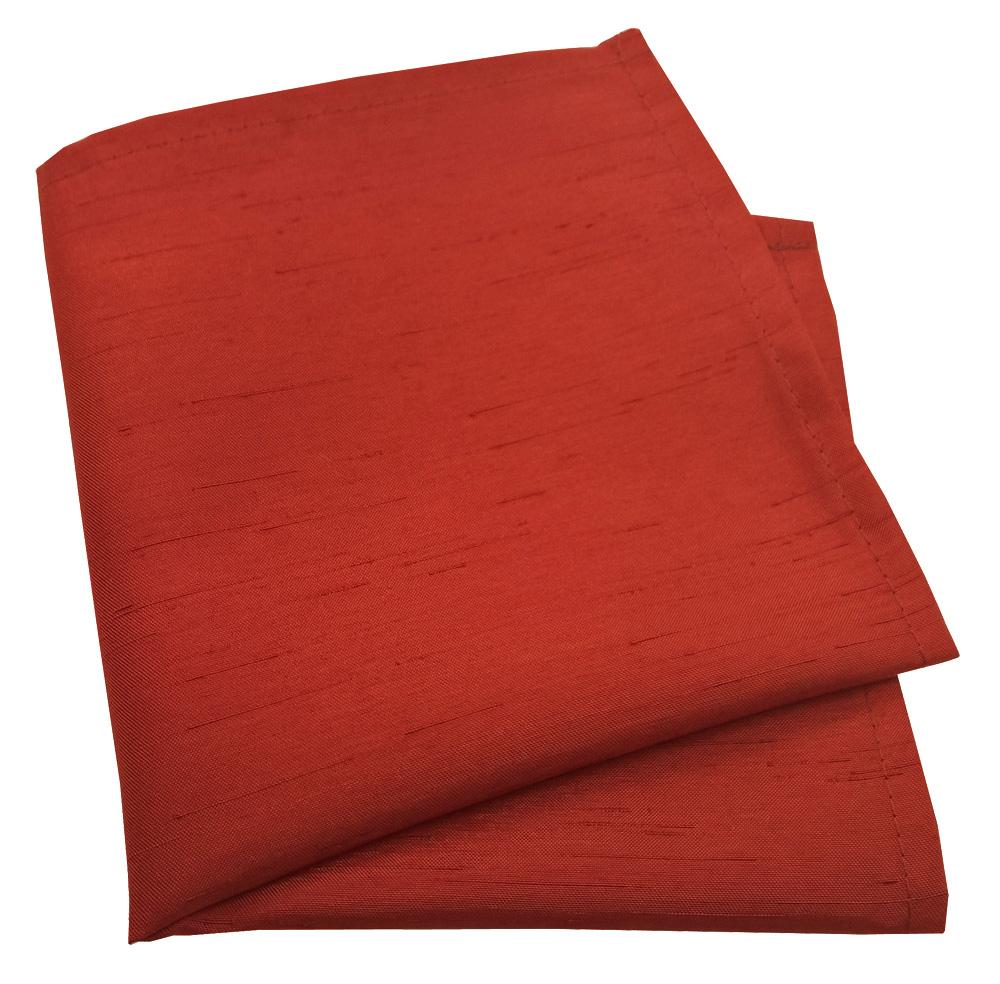 CLEARANCE - Red Shantung Pocket Square - Clearance