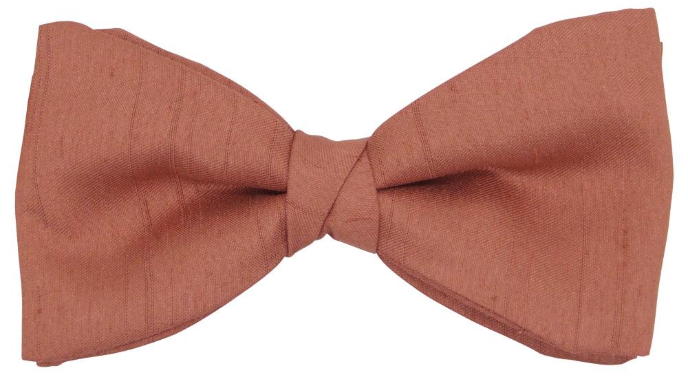 CLEARANCE - Terracotta Shantung Bow Tie - Clearance