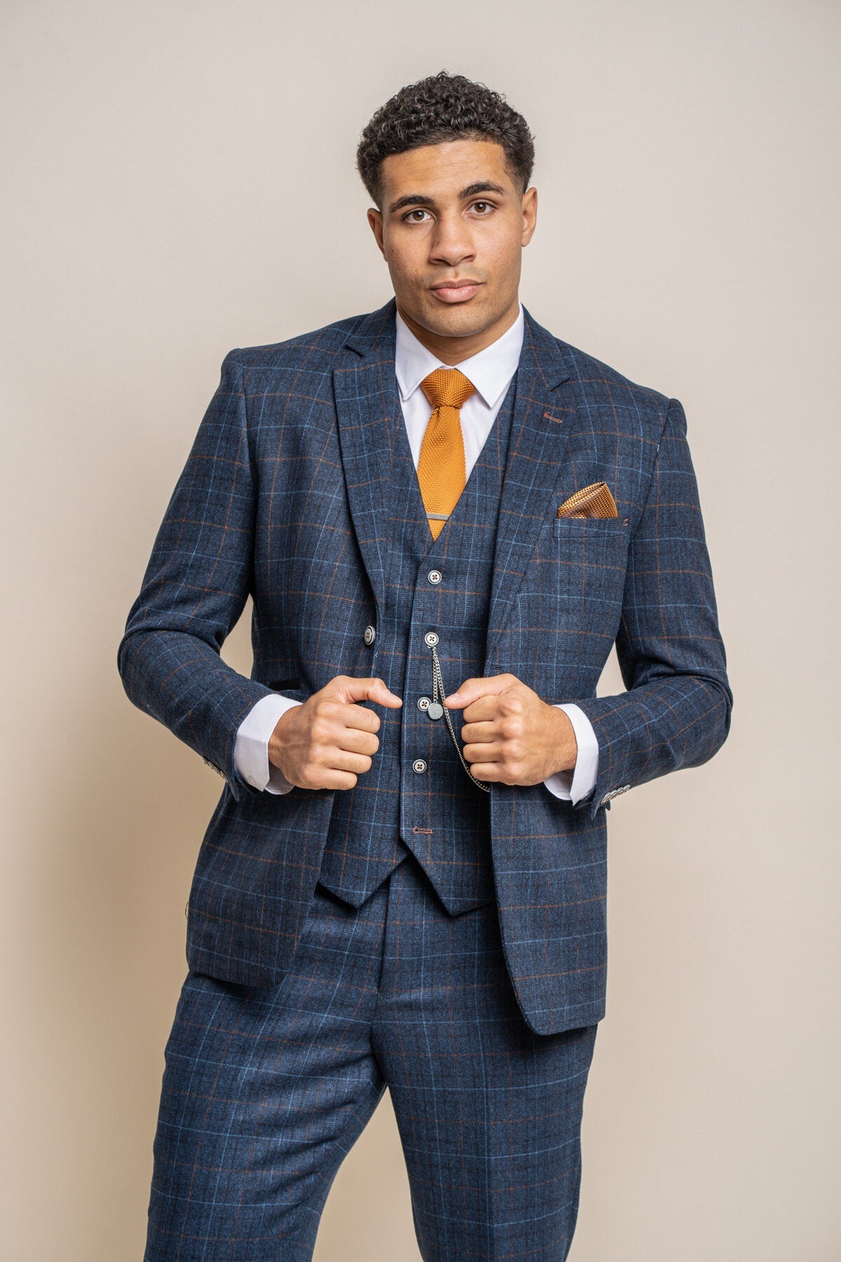 Cody Blue Check Jacket - Blazers & Jackets - 34R - Swagger & Swoon