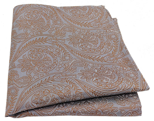 Copper Lace Paisley Pocket Square - Wedding Pocket Square - - Swagger & Swoon
