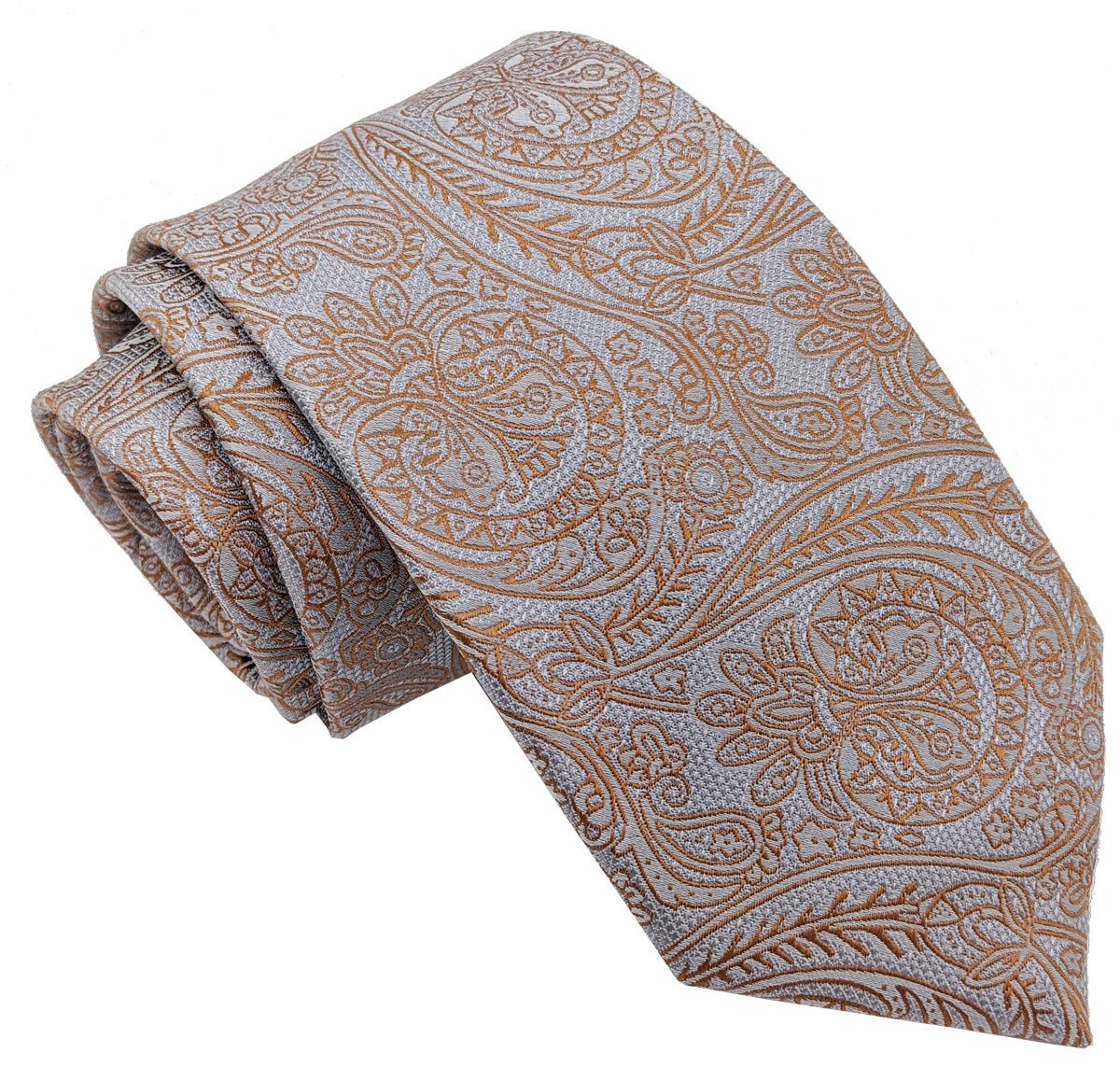 Copper Lace Paisley Wedding Tie - Wedding Tie - Regular - Swagger & Swoon