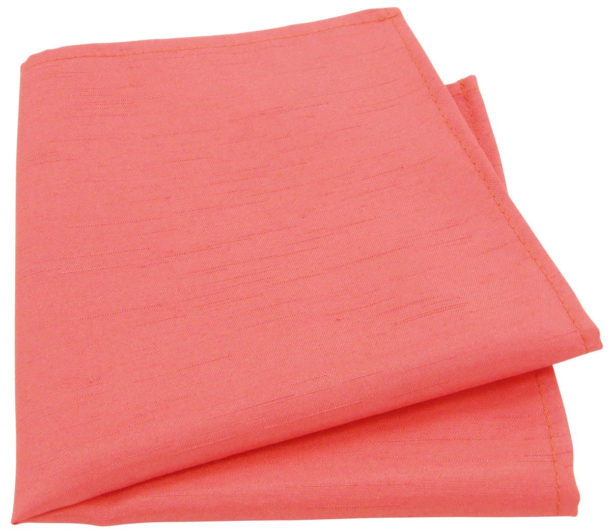 Coral Shantung Pocket Square - Wedding Pocket Square - - Swagger & Swoon