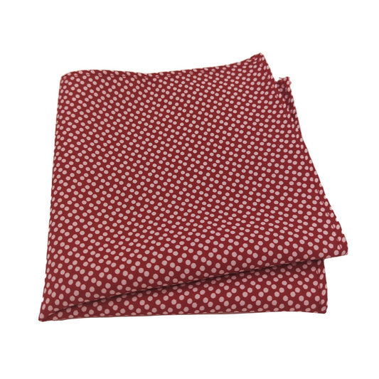 Cranberry Dotty Pocket Square - Wedding Pocket Square - - Swagger & Swoon