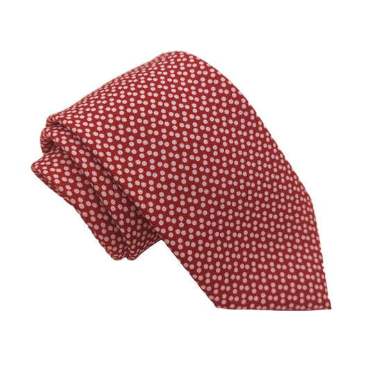 Cranberry Dotty Wedding Tie - Wedding Tie - Regular - Swagger & Swoon