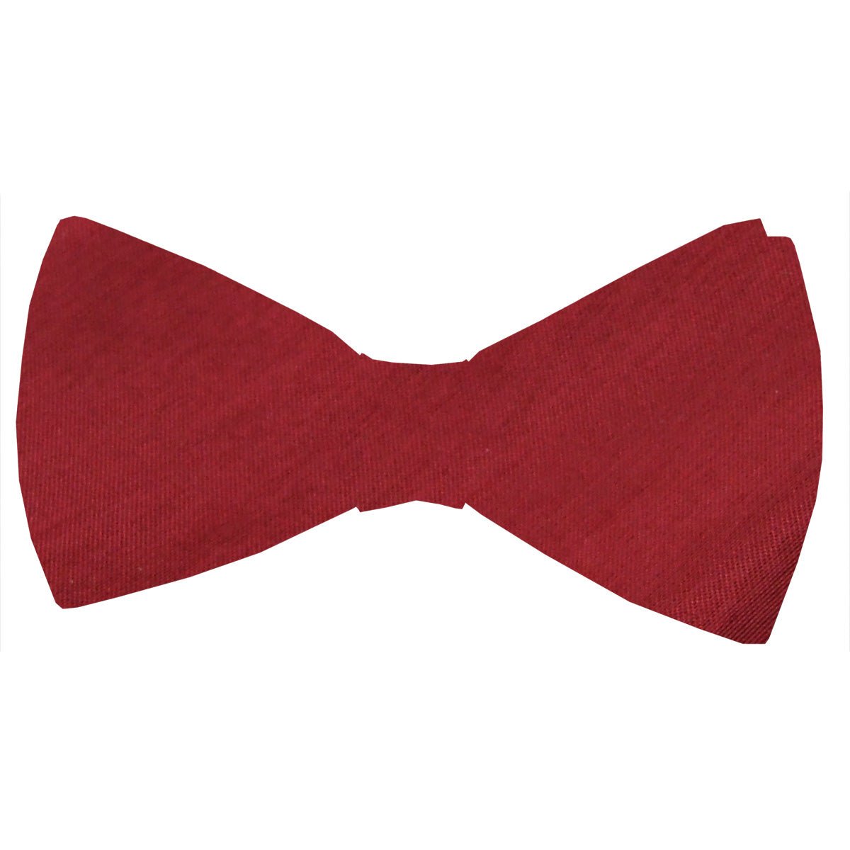 Crimson Shantung Bow Ties - Wedding Bow Tie - Pre-Tied - Swagger & Swoon