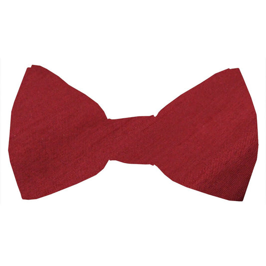 Crimson Shantung Boys Bow Ties - Childrenswear - Neckstrap - Swagger & Swoon