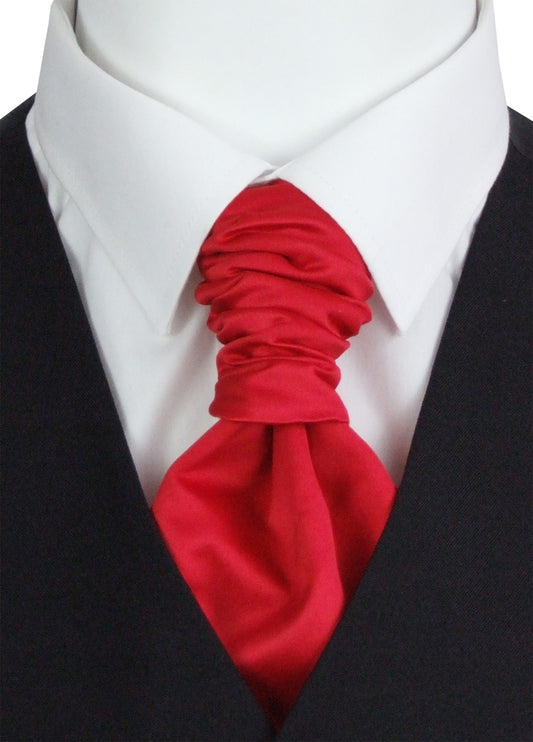 Flame Red Boys Wedding Cravat